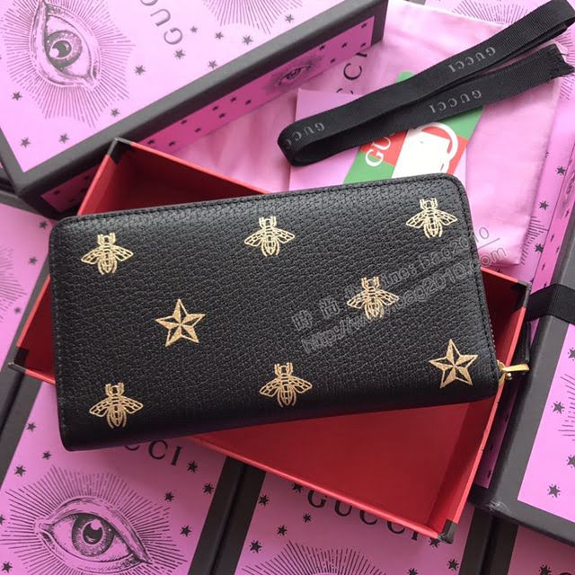 Gucci錢包 古馳新款原單Sylvie全拉鏈式皮夾 玫瑰花刺繡 Gucci長錢包 4760833米白全皮  gdj1109